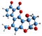 3D image of aflatoxin M2 skeletal formula