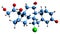 3D image of Alclometasone dipropionate skeletal formula