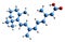 3D image of alitretinoin skeletal formula
