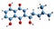 3D image of Alkannin skeletal formula