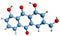 3D image of Aloe-emodin skeletal formula