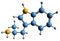 3D image of alpha-Methyltryptamine skeletal formula