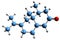 3D image of alpha Vetivone skeletal formula