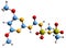 3D image of Amidosulfuron skeletal formula