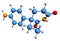 3D image of Aminoglutethimide skeletal formula