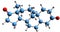 3D image of Androstanedion skeletal formula