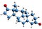 3D image of Androstenedione skeletal formula