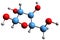 3D image of Arabinose skeletal formula