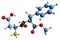 3D image of Aspartame-acesulfame salt skeletal formula
