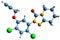 3D image of Azafenidine skeletal formula