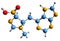 3D image of Azathioprine skeletal formula