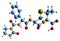 3D image of Azlocillin skeletal formula