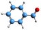 3D image of Benzaldehyde skeletal formula
