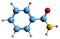 3D image of Benzamide skeletal formula