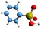 3D image of Benzenesulfonic acid skeletal formula