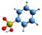 3D image of Benzenesulfonic acid skeletal formula