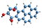 3D image of Benzo(a)pyrene-7,8-dihydrodiol-9,10-epoxide skeletal formula