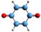 3D image of Benzoquinone skeletal formula