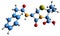 3D image of Benzylpenicillin skeletal formula