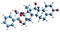 3D image of Betamethasone benzoate skeletal formula