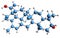 3D image of Betulinic acid skeletal formula