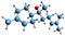 3D image of Bisabolol skeletal formula