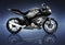 3D Image of Black Motor Cycle