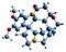 3D image of Brucine skeletal formula