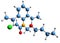 3D image of Butachlor skeletal formula