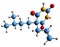 3D image of Butalbital skeletal formula