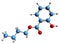 3D image of Butyl salicylate skeletal formula