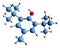 3D image of Butylated hydroxytoluene skeletal formula