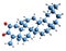 3D image of Cerin skeletal formula