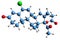 3D image of Chlormethenmadinone acetate skeletal formula