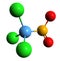 3D image of Chloropicrin skeletal formula