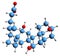 3D image of Cholic acid skeletal formula