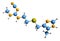 3D image of Cimetidine skeletal formula