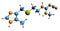 3D image of Cimetidine skeletal formula