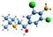 3D image of Clenbuterol skeletal formula