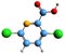 3D image of Clopyralid skeletal formula
