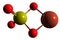 3D image of Copper II sulfate skeletal formula