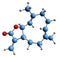 3D image of Costunolide skeletal formula