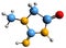 3D image of Creatinine skeletal formula
