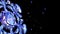 3d image of crystal snowflake against black background