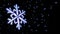 3d image of crystal snowflake against black background