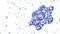 3d image of crystal snowflake against white background