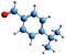 3D image of Cuminaldehyde skeletal formula