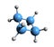 3D image of cyclobutane skeletal formula