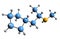 3D image of Cyclopentamine skeletal formula