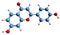 3D image of Daidzein skeletal formula